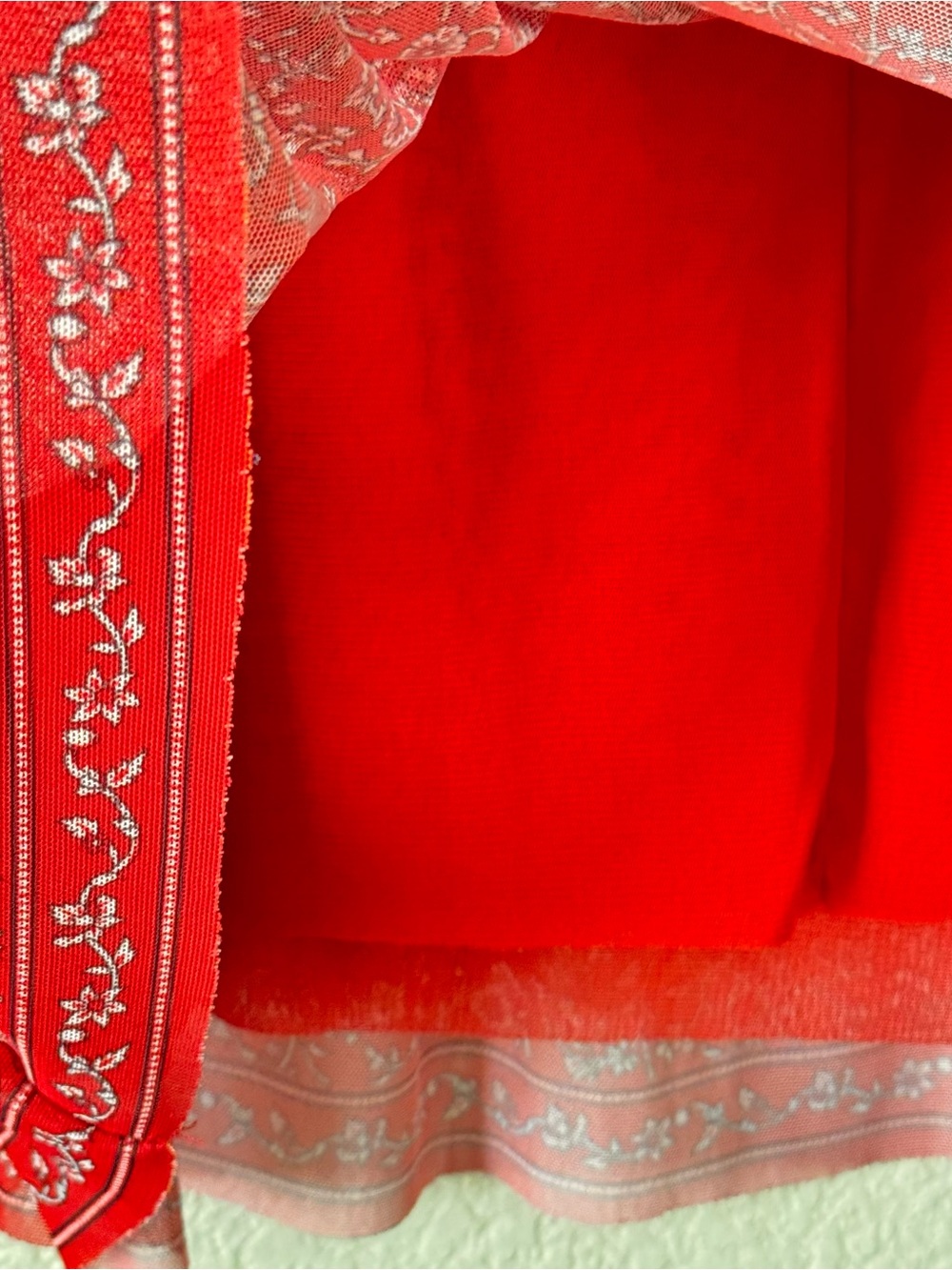 Max Studio Red Floral Boho Blouse - Picture 4 of 5
